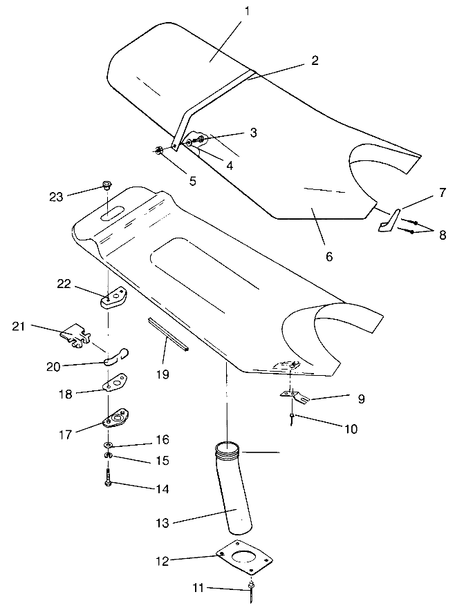 SEAT ASSEMBLY SLX 780 B954287 (4933953395A011)