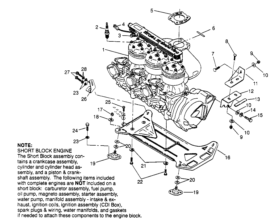 ENGINE MOUNTING SLX 780 B954287 (4933953395B001)