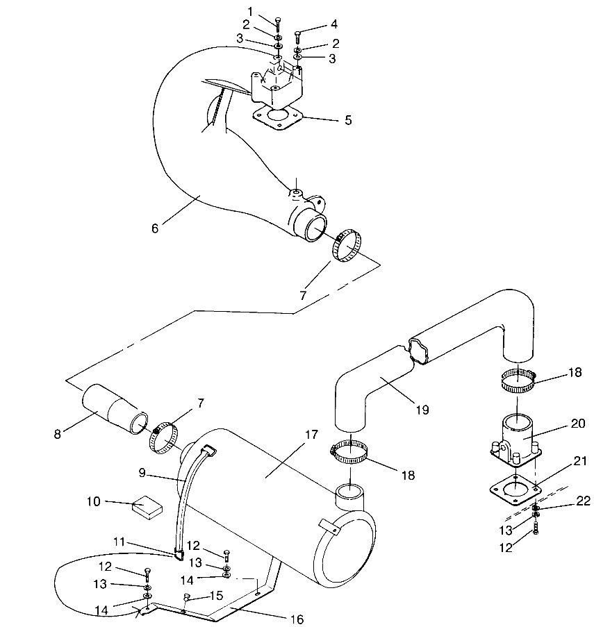 EXHAUST SYSTEM SLX 780 B954287 (4933953395B005)