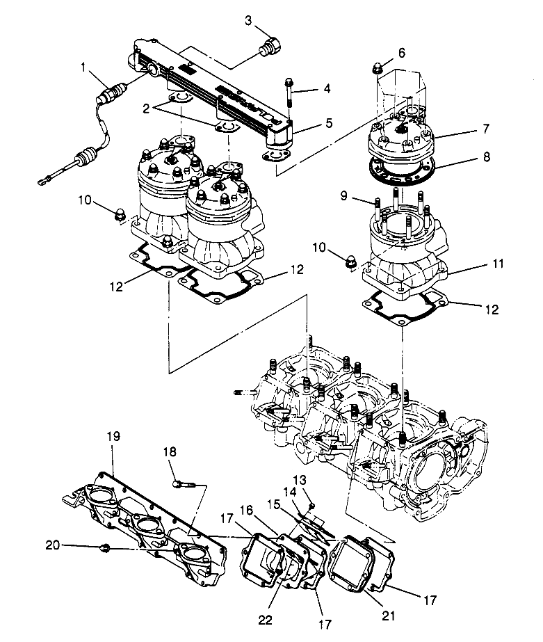 CYLINDER & MANIFOLD  SLX 780 B954287 (4933953395B014)