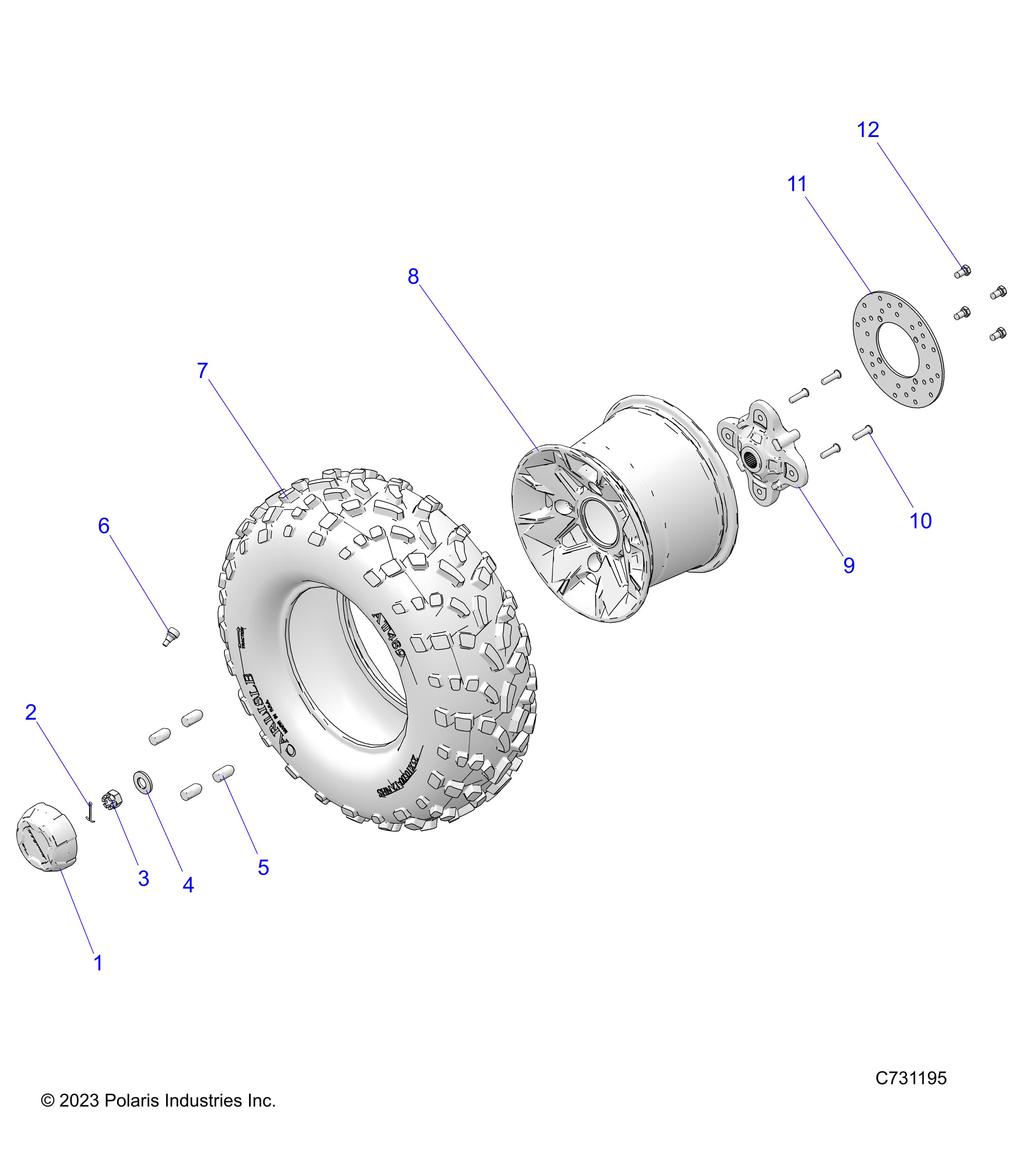 WHEELS, REAR - R25M4E57B5/B6 (C731195)