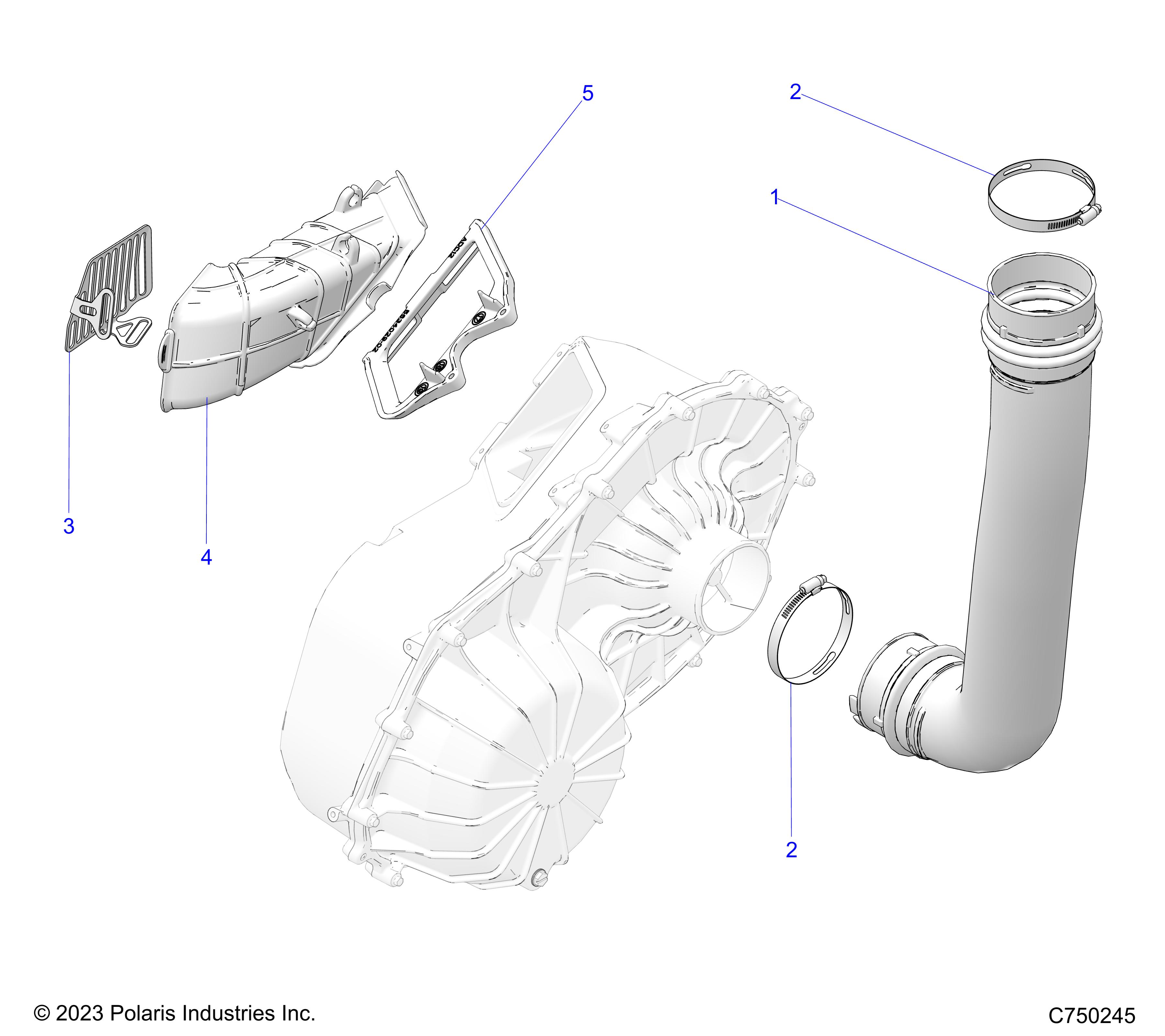 DRIVE TRAIN, CLUTCH COVER DUCTING -  Z25S4D92AA/AL/BA/BF/AF/BL (C750245)