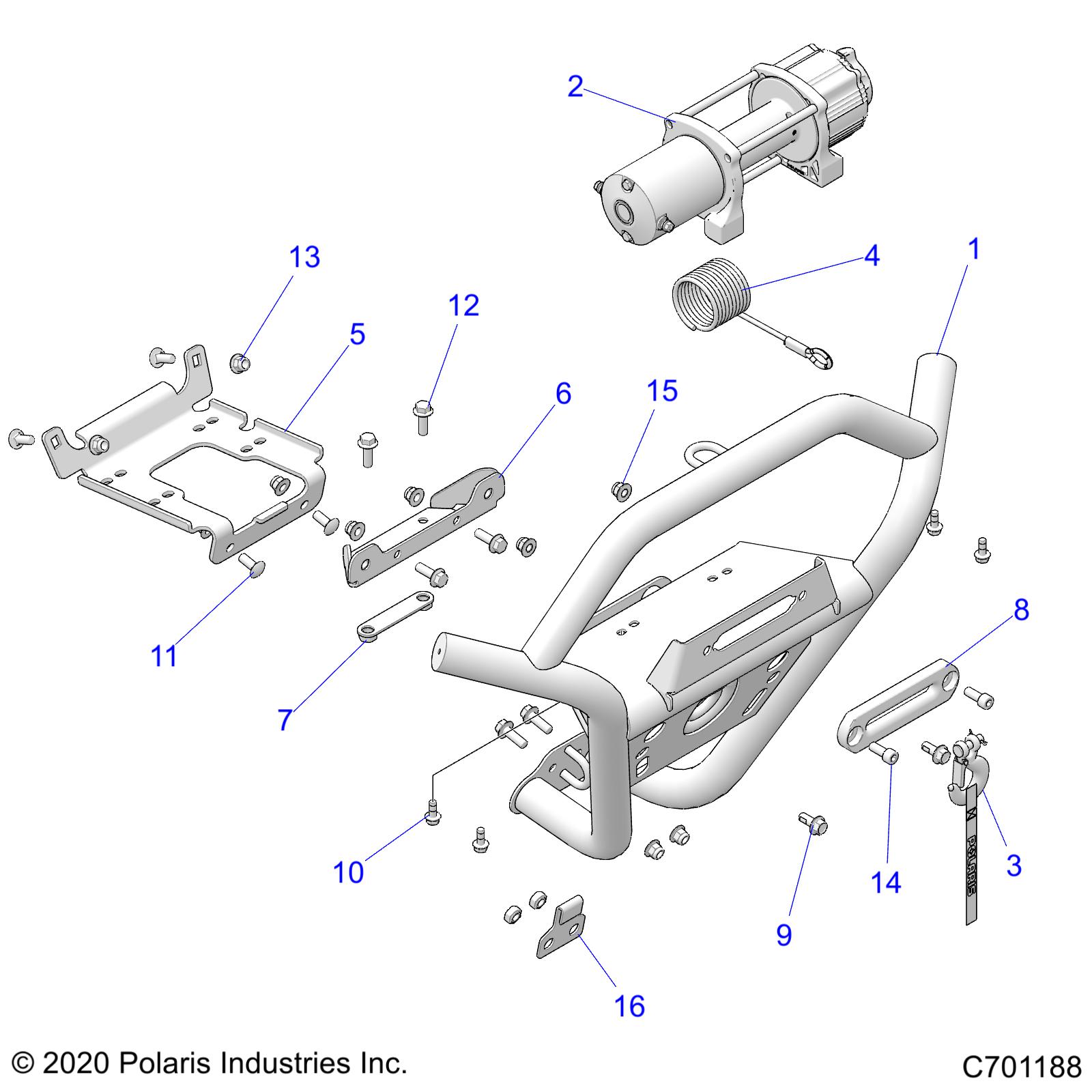 ACCESSORY, FRONT BUMPER, W/WINCH - Z21NAM99AG (C701188)