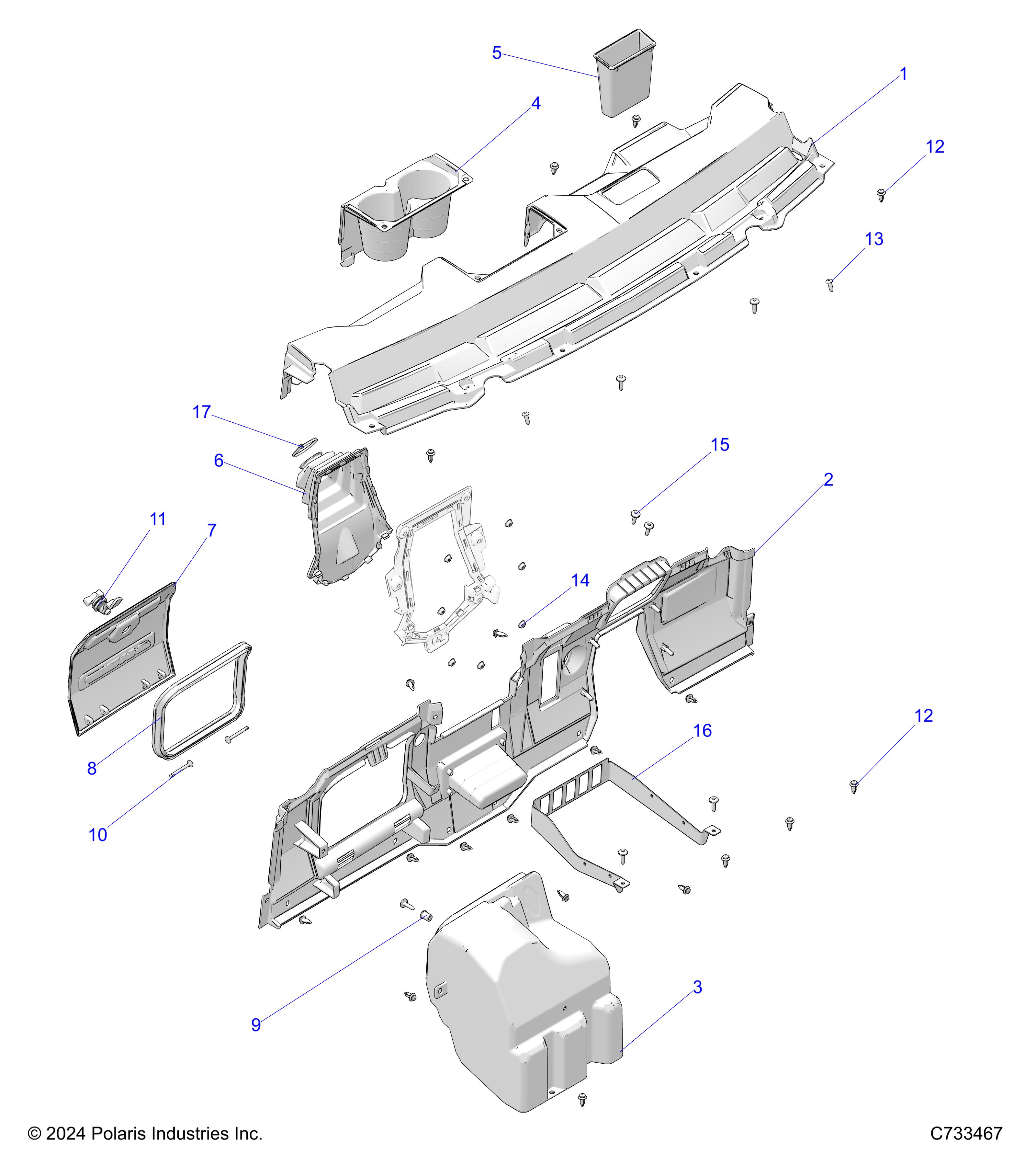 BODY, DASH  - R25MAA57L1 (C733391)