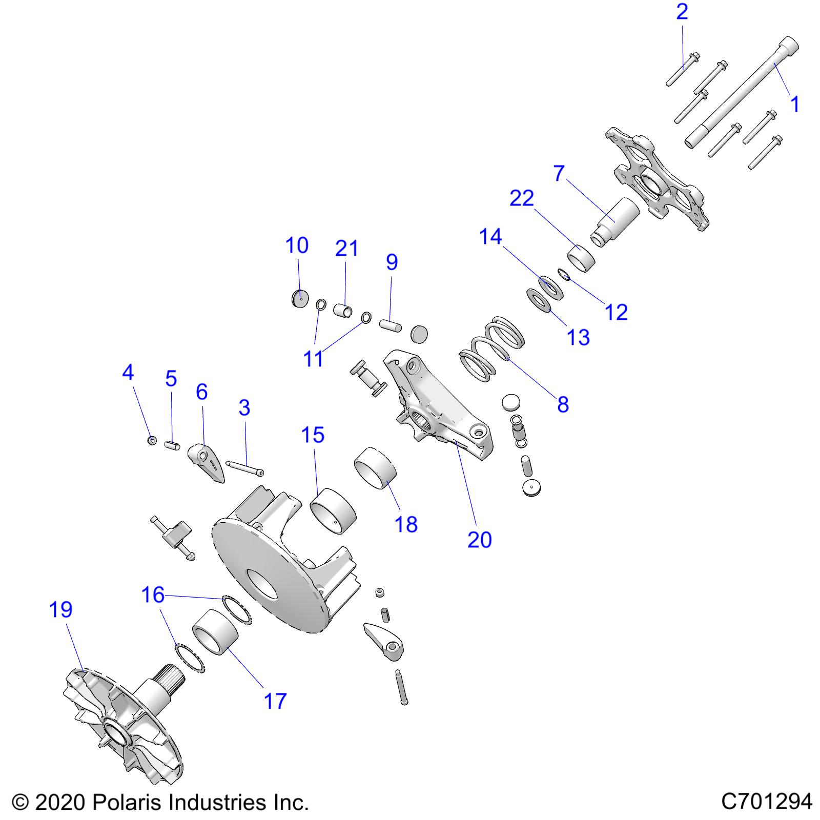 DRIVE TRAIN, PRIMARY CLUTCH - R23T6E99ND (C701294)