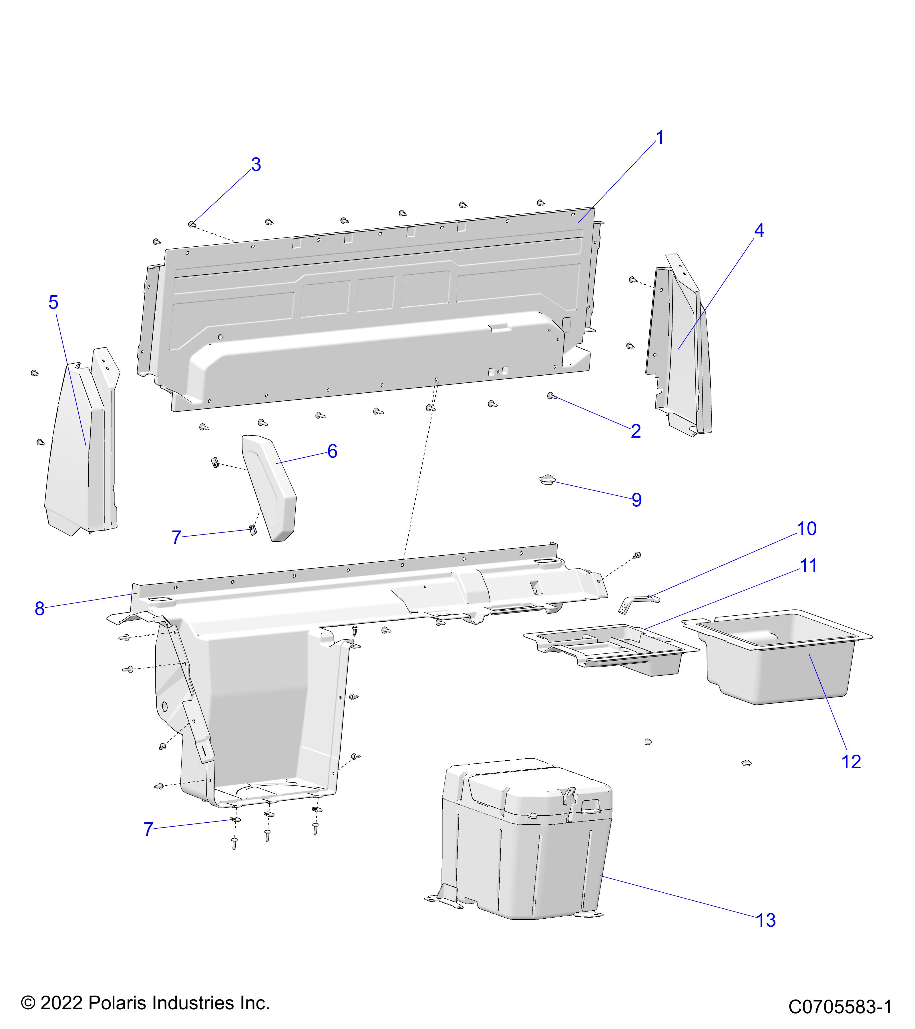 BODY, REAR CLOSEOFF, AND FENDERS - R22RRED4FA/NA/SCA/SCM (C0705583-1)