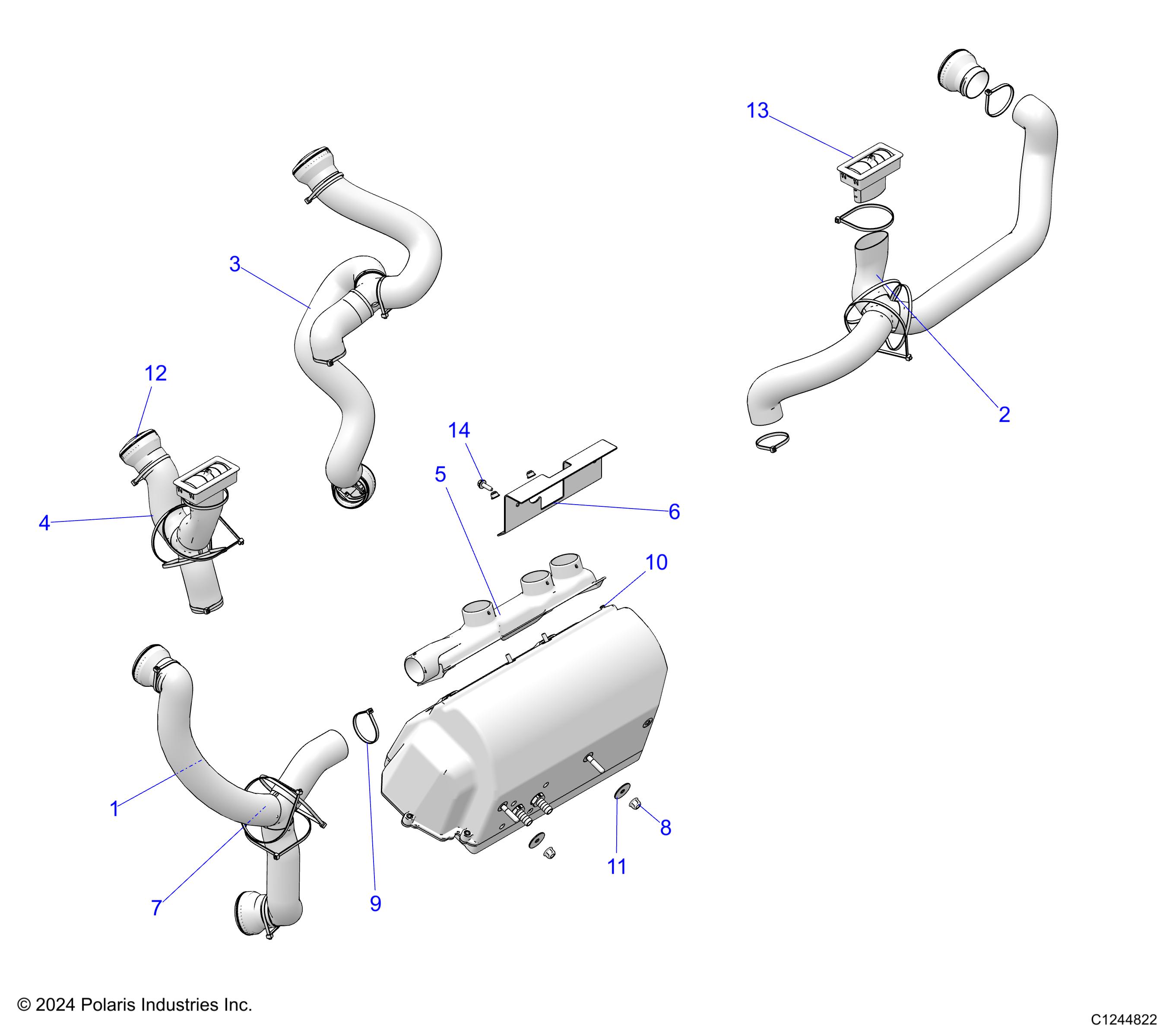 BODY, HEATER DUCTING - R25RRSD4CK (C1244822)