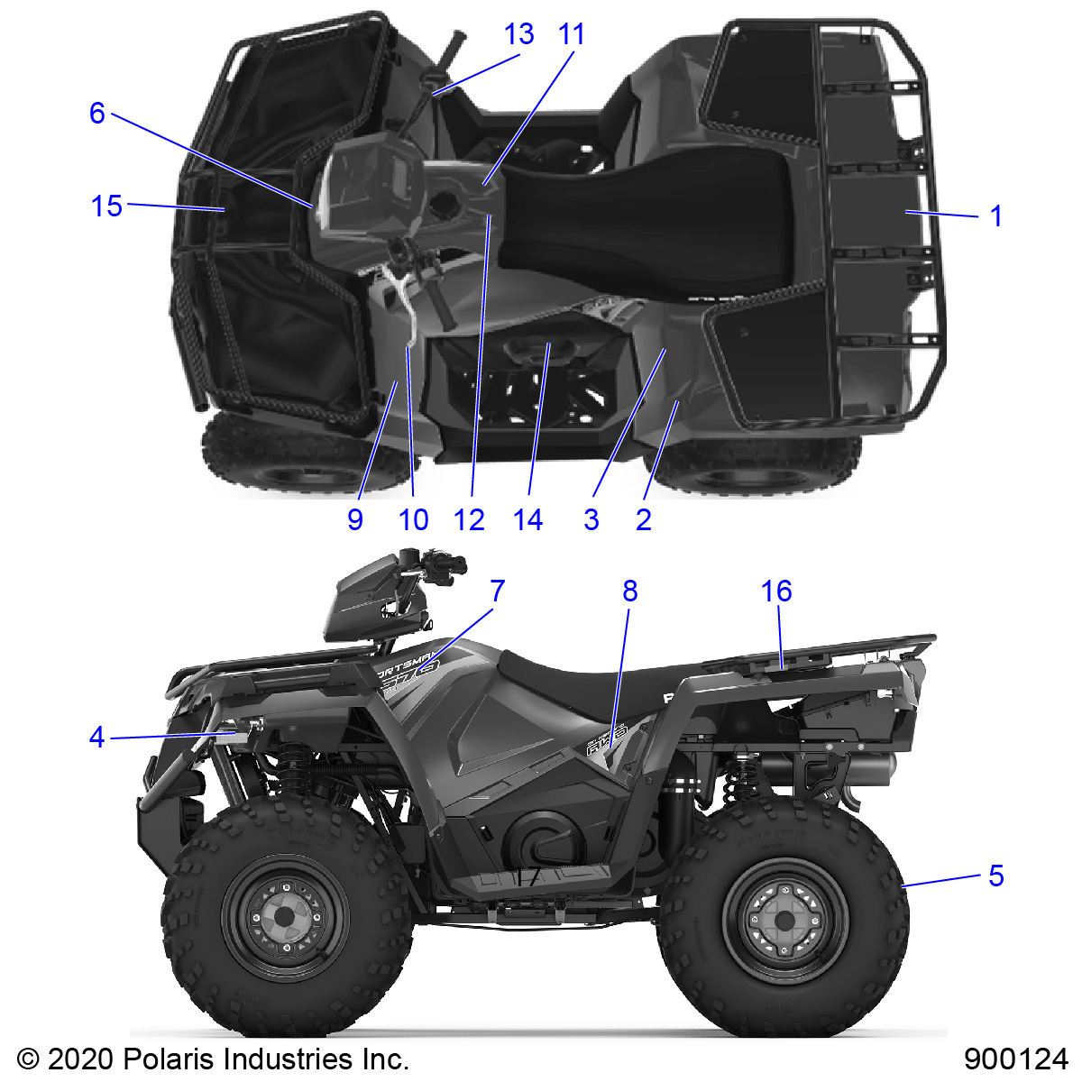 BODY, DECALS - A20SEG57A1/A4/A7/A9/B1/B4 (900124-01)