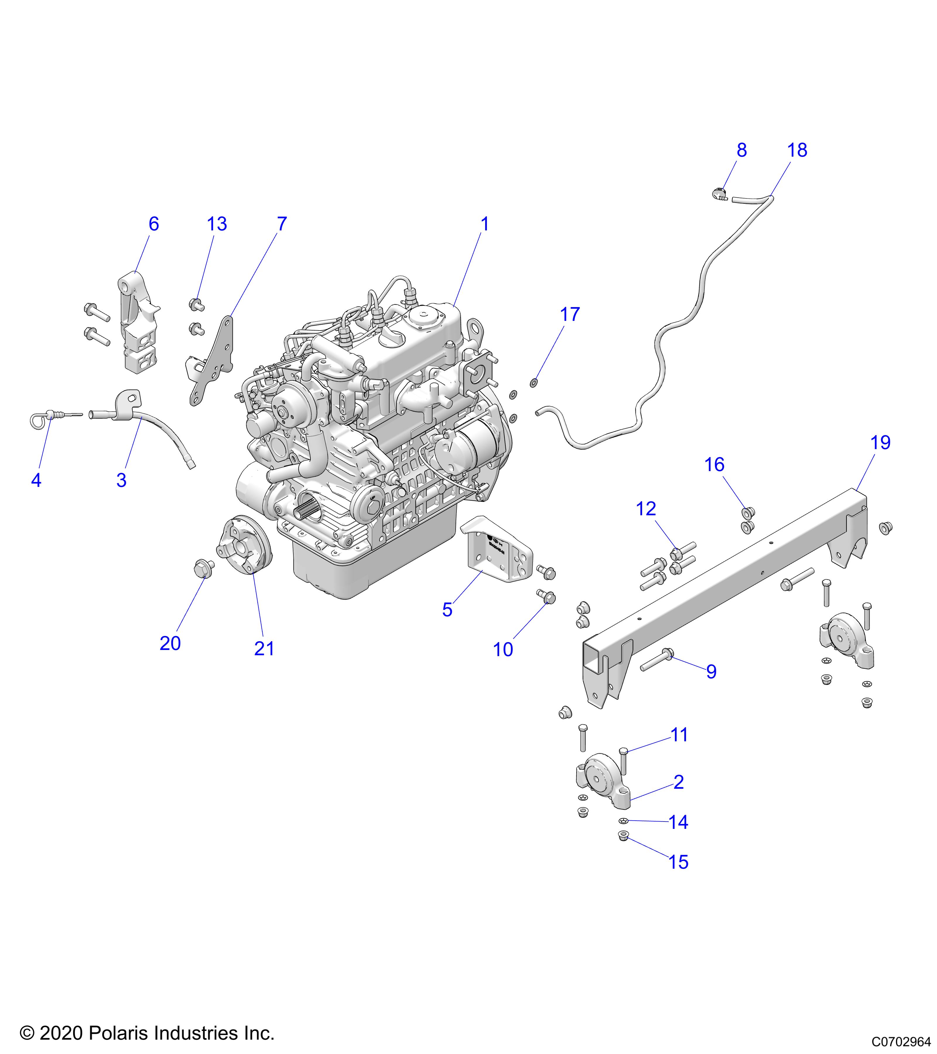 ENGINE, MOUNTING & LONG BLOCK - D26P2AD4B4/GD4B4/UD4B4/WD4B4 (C0702964)