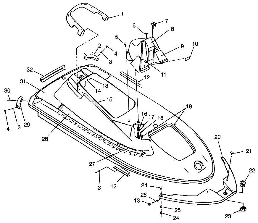 HULL and BODY SL 780 B964087 and Intl. SL 780 I964087 (4935523552A005)