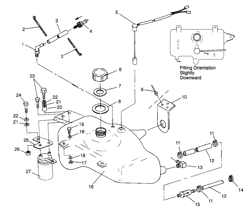 OIL TANK SL 780 B964087 and  Intl. SL 780 I964087 (4935523552A012)