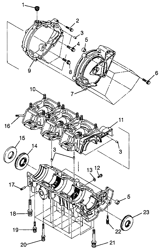 CRANKCASE SL 780 B964087 and Intl. SL 780 I964087 (4935523552B014)