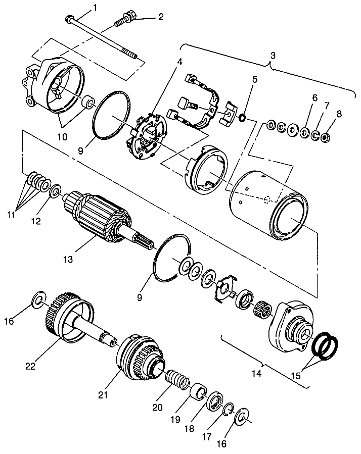 STARTING MOTOR SL 780 B964087 and Intl. SL 780 I964087 (4935523552C007)