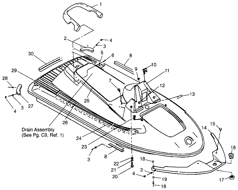 HULL and BODY SL 900 B964291 and  Intl. SL 900 I964291 (4935583558A005)