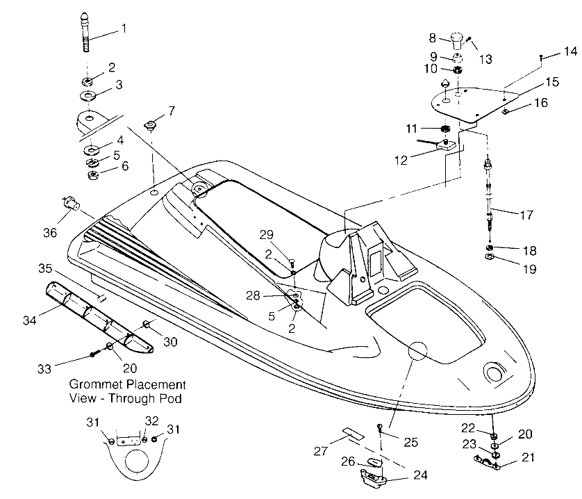 HULL and BODY SL 900 B964291 and Intl. SL 900 I964291 (4935583558A006)