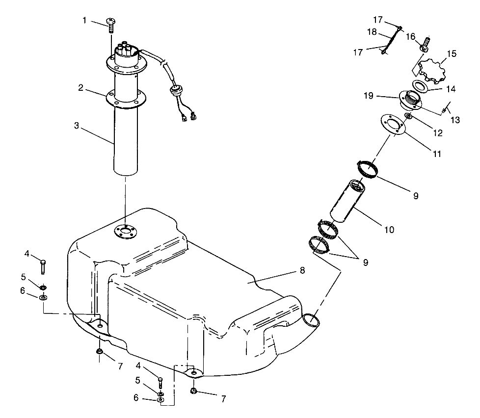 FUEL TANK SL 900 B964291 and  Intl. SL 900 I964291 (4935583558A009)