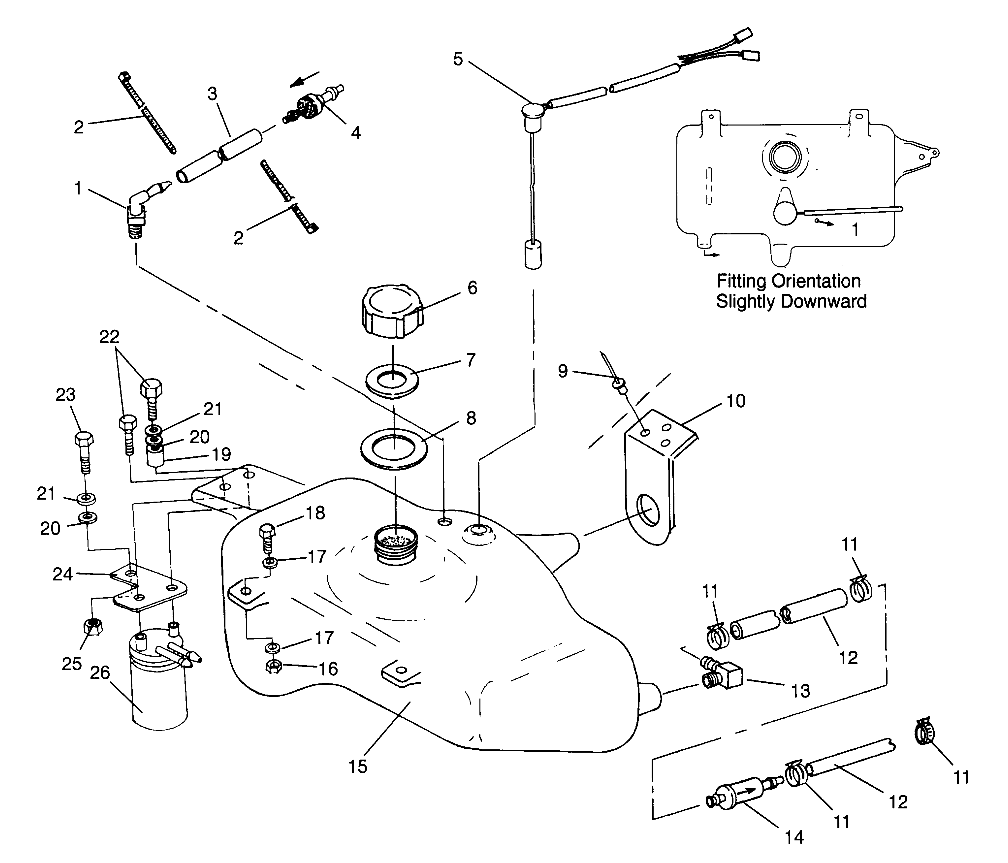 OIL TANK SL 900 B964291 and  Intl. SL 900 I964291 (4935583558A012)