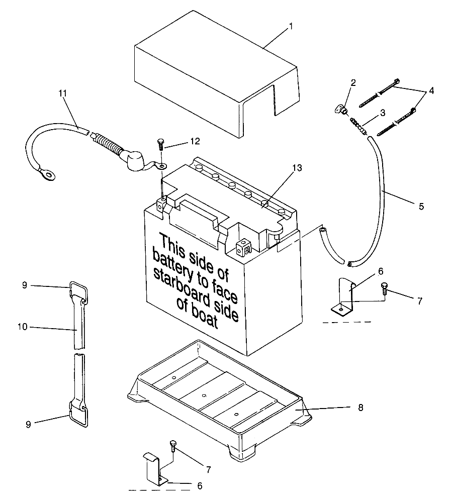 BATTERY BOX SL 900 B964291 and  Intl. SL 900 I964291 (4935583558B006)