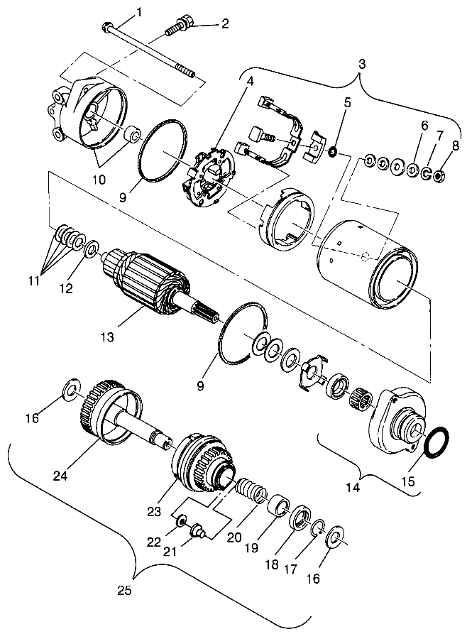 STARTING MOTOR SL 900 B964291 and  Intl. SL 900 I964291 (4935583558C008)