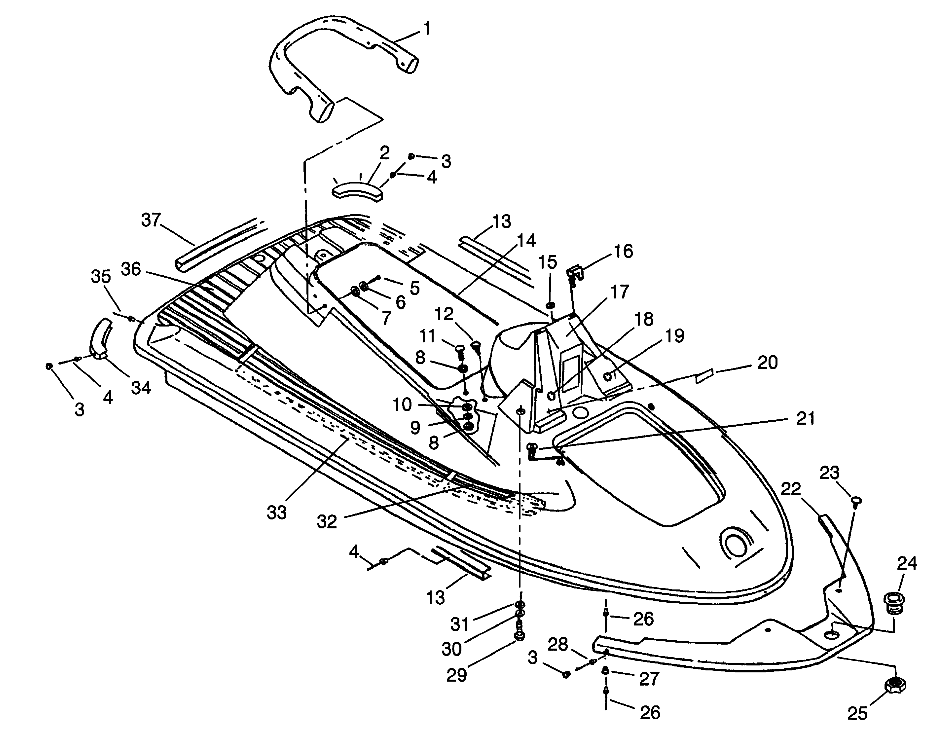 HULL and BODY SL 700 B964066 and Intl. SL 700 I964066 (4935633563A005)