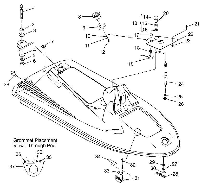 HULL and BODY SL 700 B964066 and Intl. SL 700 I964066 (4935633563A006)