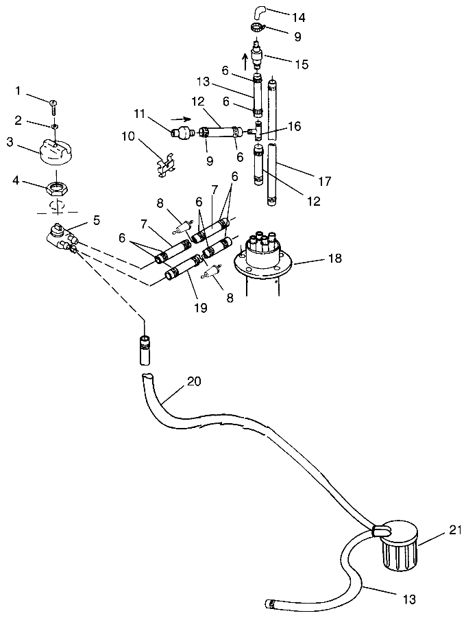 FUEL SYSTEM SL 700 B964066 and Intl. SL 700 I964066 (4935633563A010)