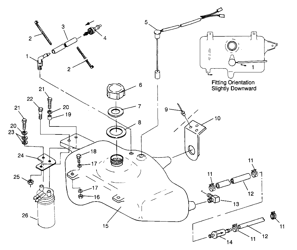 OIL TANK SL 700 B964066 and Intl. SL 700 I964066 (4935633563A012)