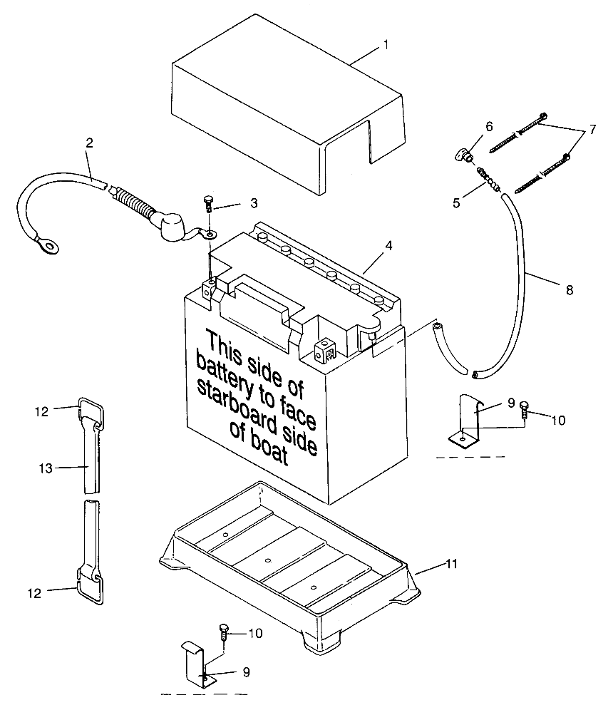 BATTERY BOX SL 700 B964066 and  Intl. SL 700 I964066 (4935633563B006)