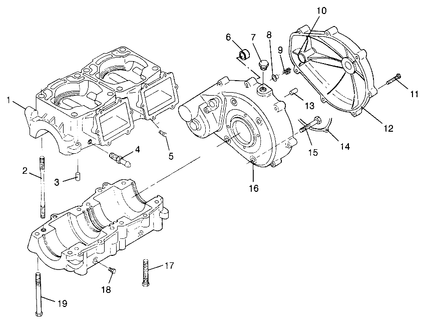 CRANKCASE SL 700 B964066 and Intl. SL 700 I964066 (4935633563C002)