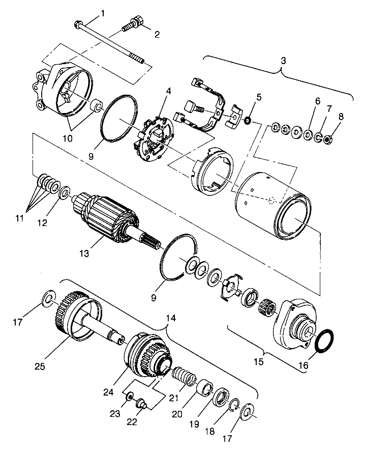 STARTING MOTOR SL 700 B964066 and  Intl. SL 700 I964066 (4935633563C009)