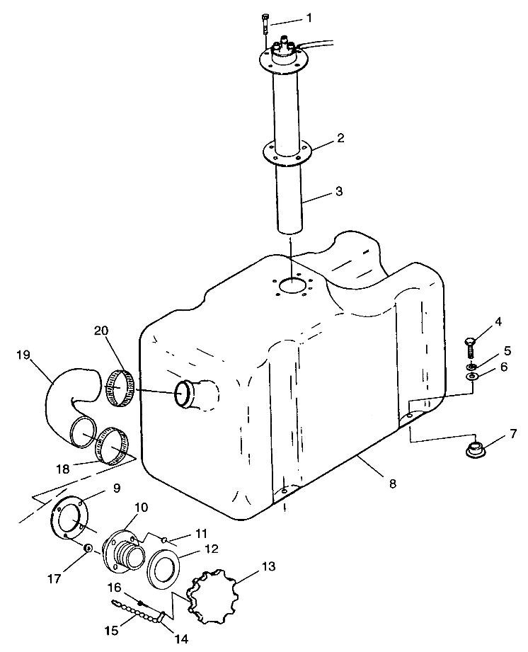 FUEL TANK SLT 780 B964588 and  Intl. SLT 780 I964588 (4935683568A009)