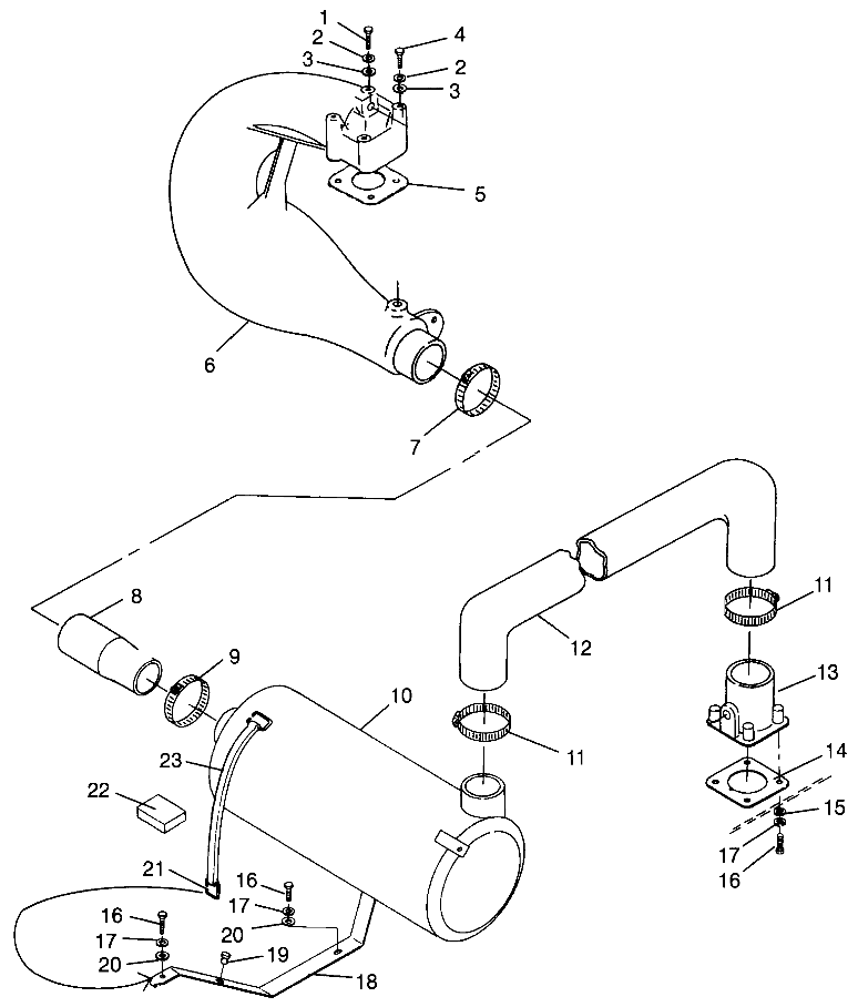 EXHAUST SYSTEM SLT 780 B964588 and  Intl. SLT 780 I964588 (4935683568B004)