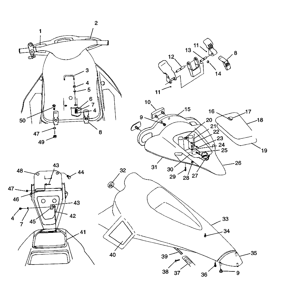 FRONT STORAGE COMPARTMENT HURRICANE B964466 and Intl. HURRICANE I964466 (4935733573A007)