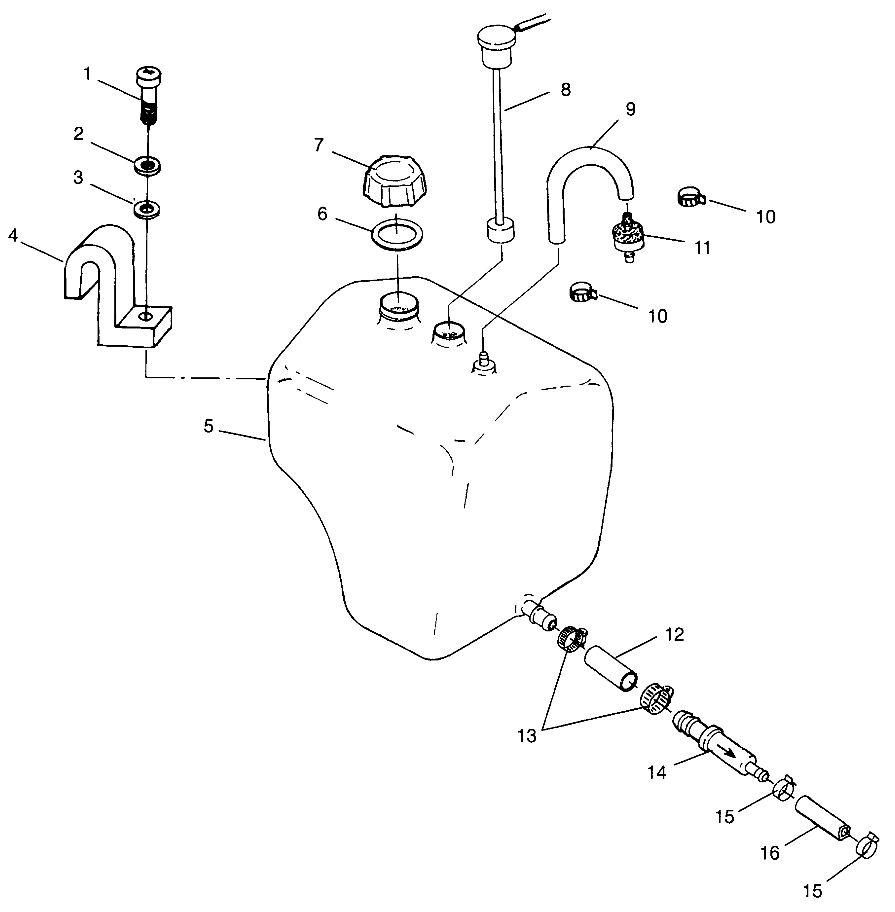 OIL TANK HURRICANE B964466 and Intl. HURRICANE I964466 (4935733573A012)