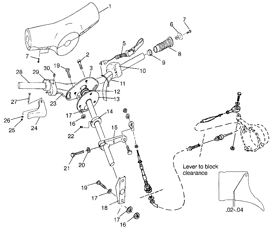 STEERING HURRICANE B964466 and Intl. HURRICANE I964466 (4935733573A013)