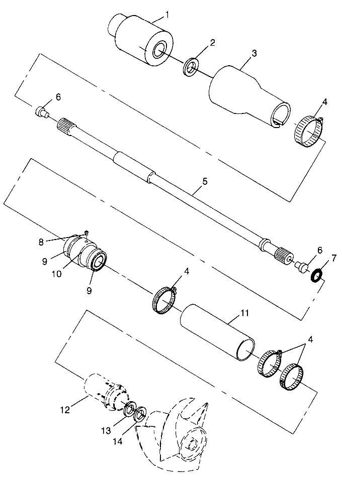 DRIVE SYSTEM HURRICANE B964466 and Intl. HURRICANE I964466 (4935733573B002)