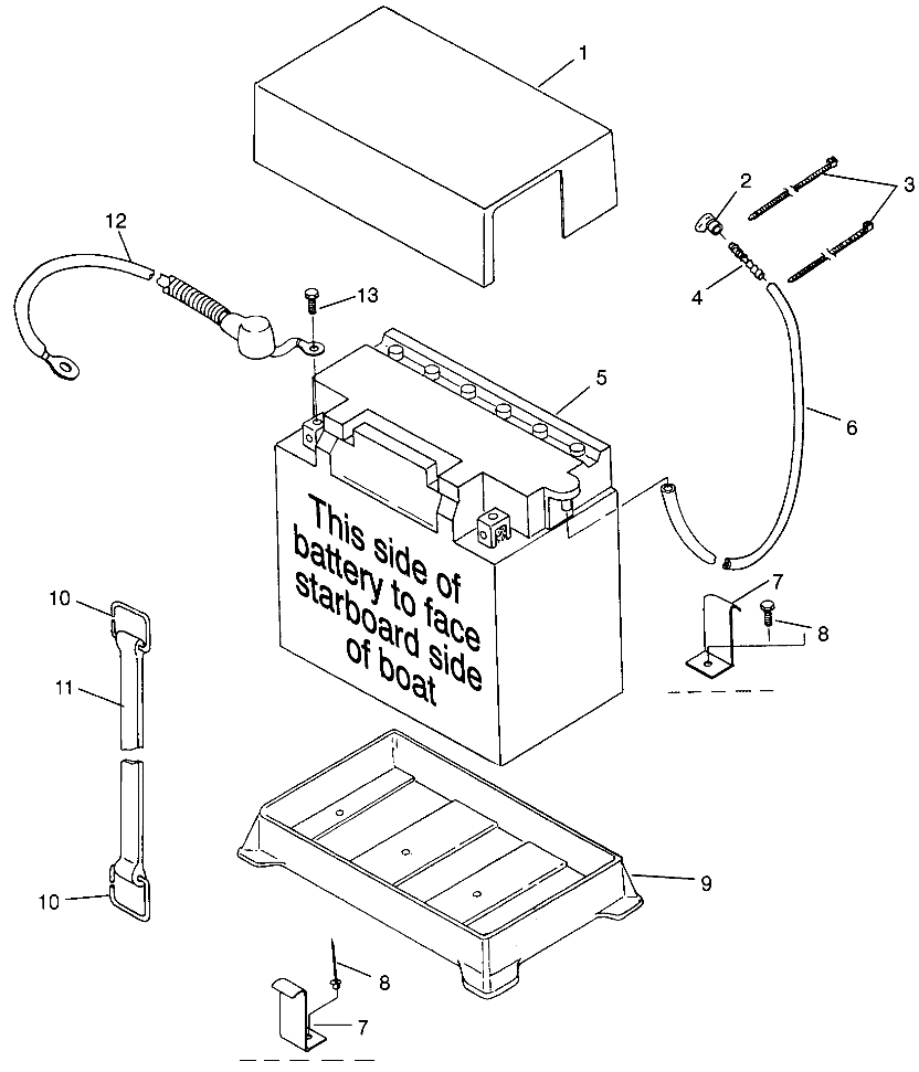 BATTERY BOX HURRICANE B964466 and Intl. HURRICANE I964466 (4935733573B005)