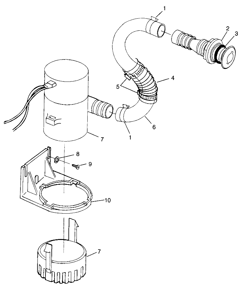 BILGE PUMP HURRICANE B964466 and  Intl. HURRICANE I964466 (4935733573B011)