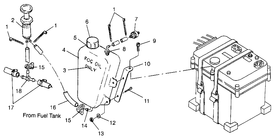 ENGINE FOGGING SYSTEM  Intl. HURRICANE I964466 (4935733573B013)