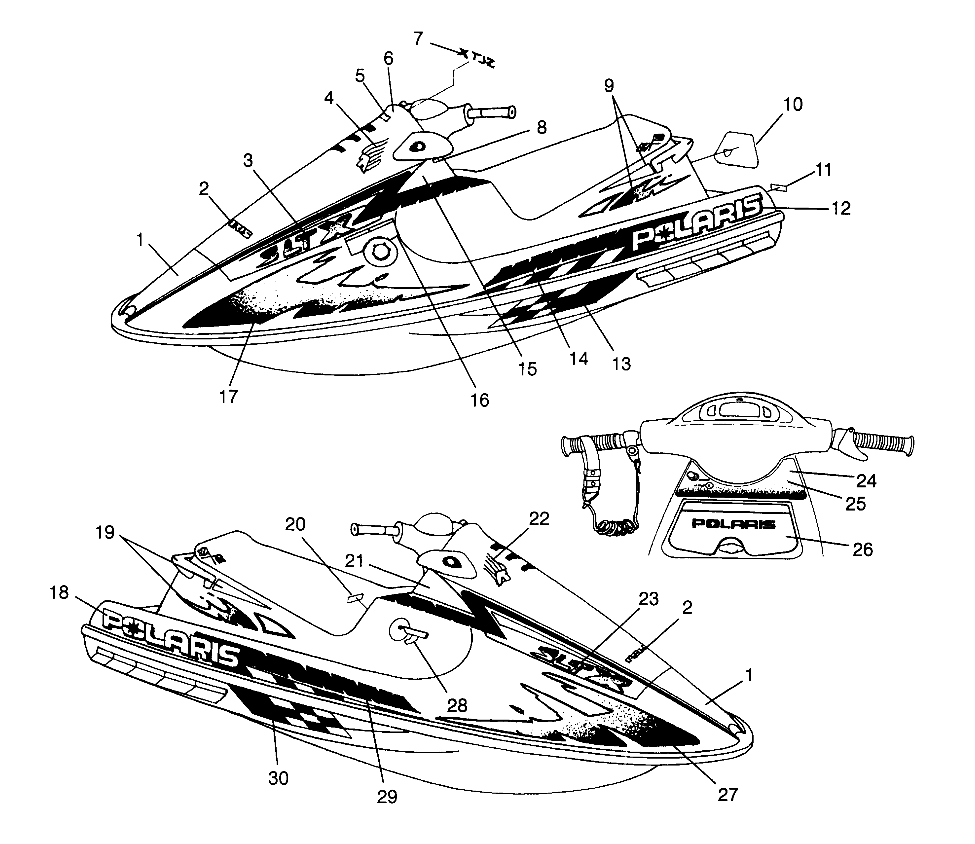 DECALS SLTX B964590 and Intl. SLTX I964590 (4935783578A007)