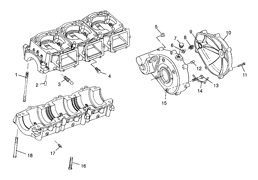 CRANKCASE SLTX B964590 and Intl. SLTX I964590 (4935783578B014)