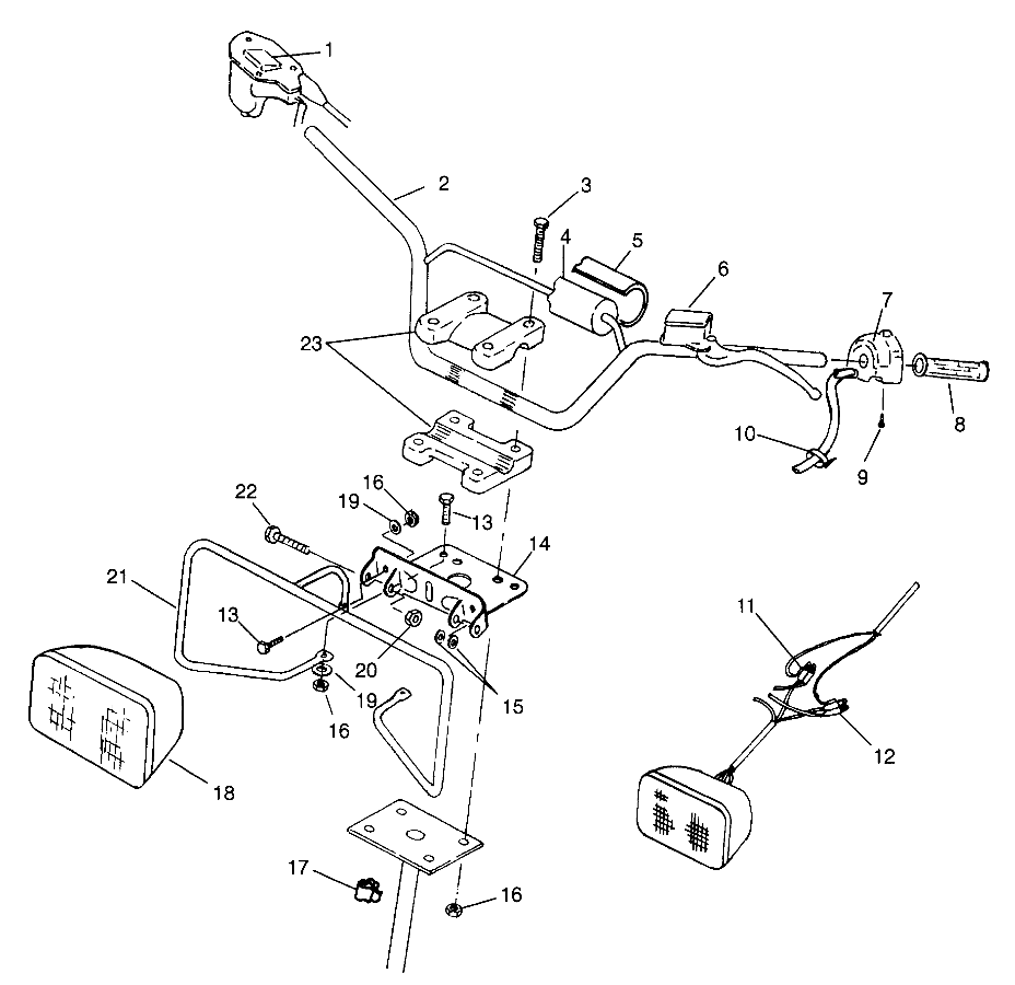 HANDLEBAR/HEADLIGHT Scrambler W967840 (4935823582B008)