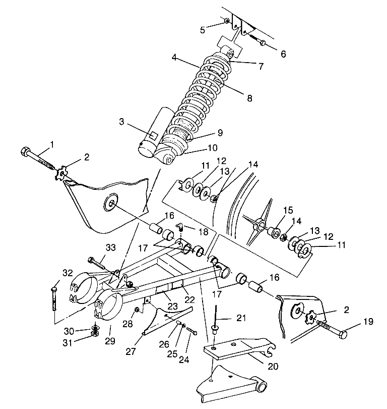 SWING ARM/SHOCK MOUNTING Scrambler W967840 (4935823582B014)