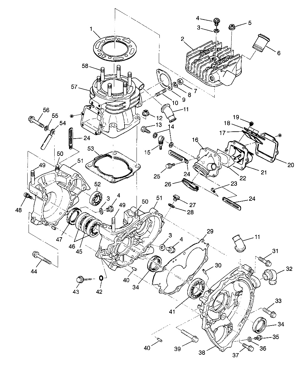 CRANKCASE and CYLINDER Scrambler W967840 (4935823582C013)