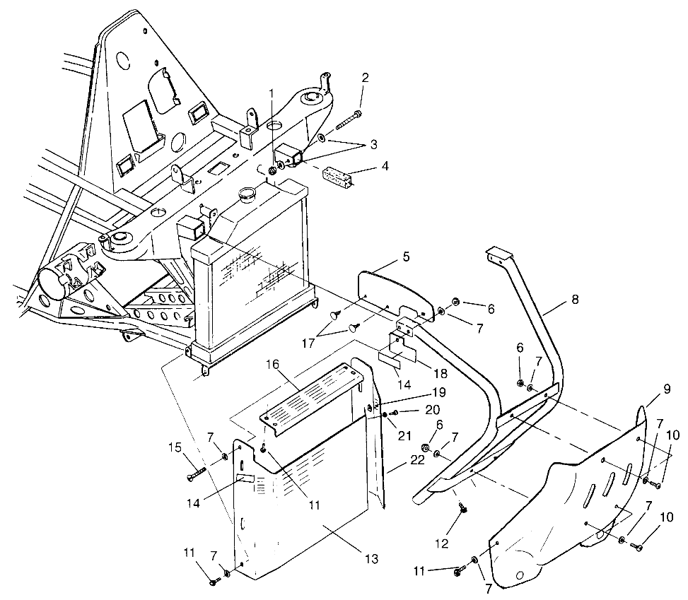 FRONT BUMPER and SHIELDS - W968540 (4935863586A007)