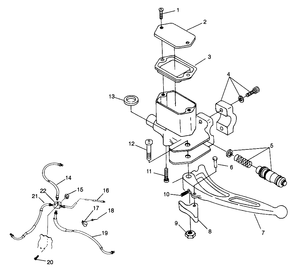 CONTROLS - MASTER CYLINDER/BRAKE LINE - W968540 (4935863586B012)