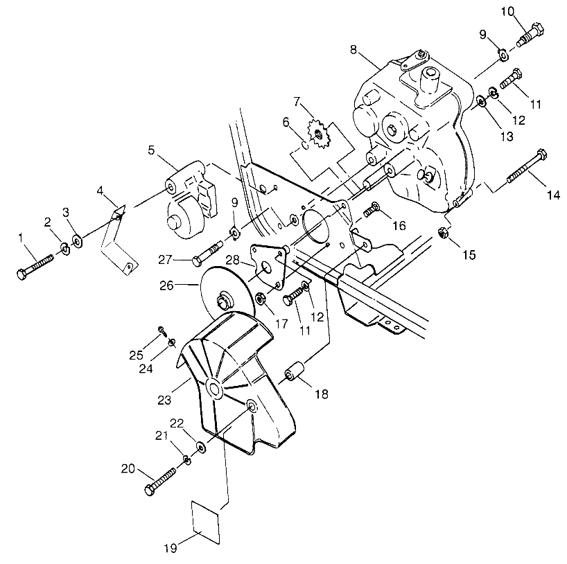 GEARCASE/BRAKE MOUNTING - W968540 (4935863586C003)