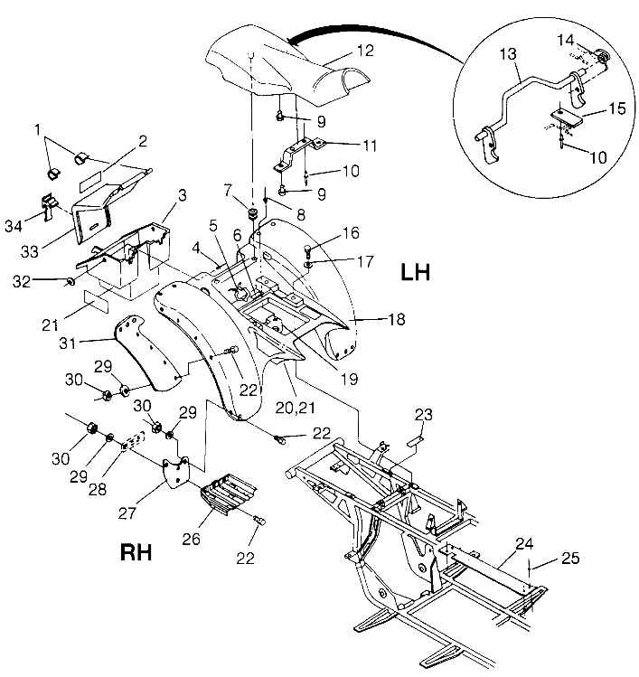 REAR CAB Trail Boss W968527 (4935883588A006)