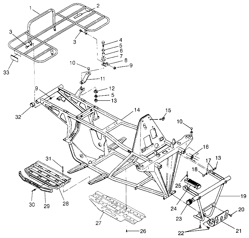 BUMPER and RACK MOUNTING Trail Boss W968527 (4935883588A007)