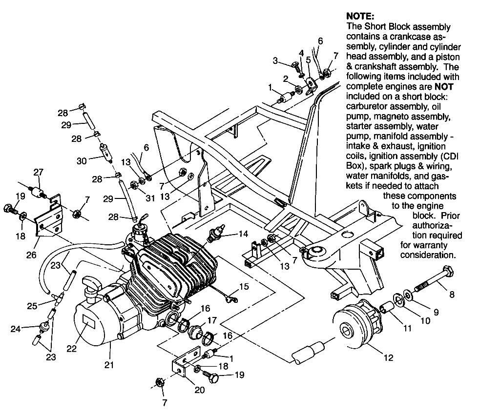 ENGINE MOUNTING Trail Boss W968527 (4935883588A009)